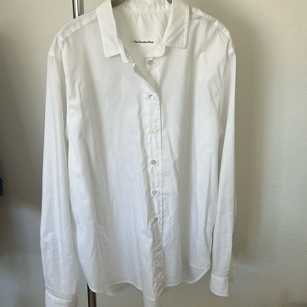 The Frankie Shop Dusky Classic Oversized Shirt - White